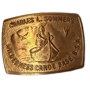 Charles L. Sommers Gold-Tone Canoe Belt Buckle